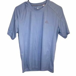 Adidas Light Blue Athletic Short Sleeve Moisture Wicking Size Medium M